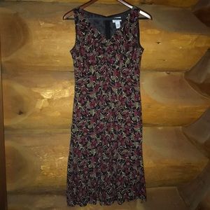 ANN TAYLOR LOFT Floral Sleeveless Dress EUC